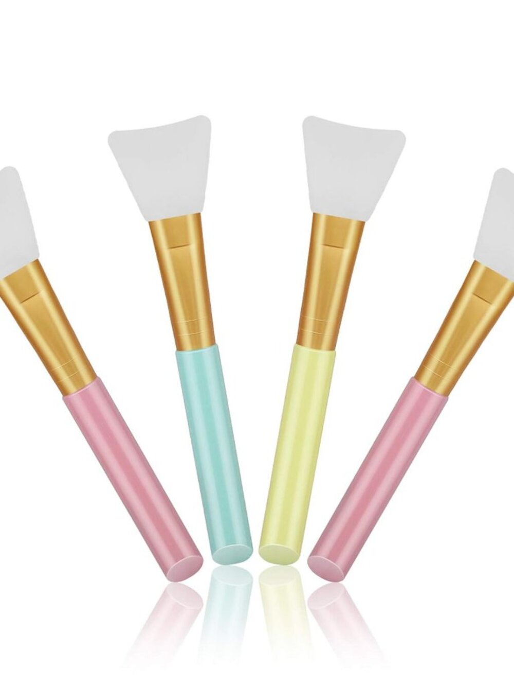 Cuttte 4pcs Silicone Face Mask Applicators, Hairless Facial Brushes for Mud